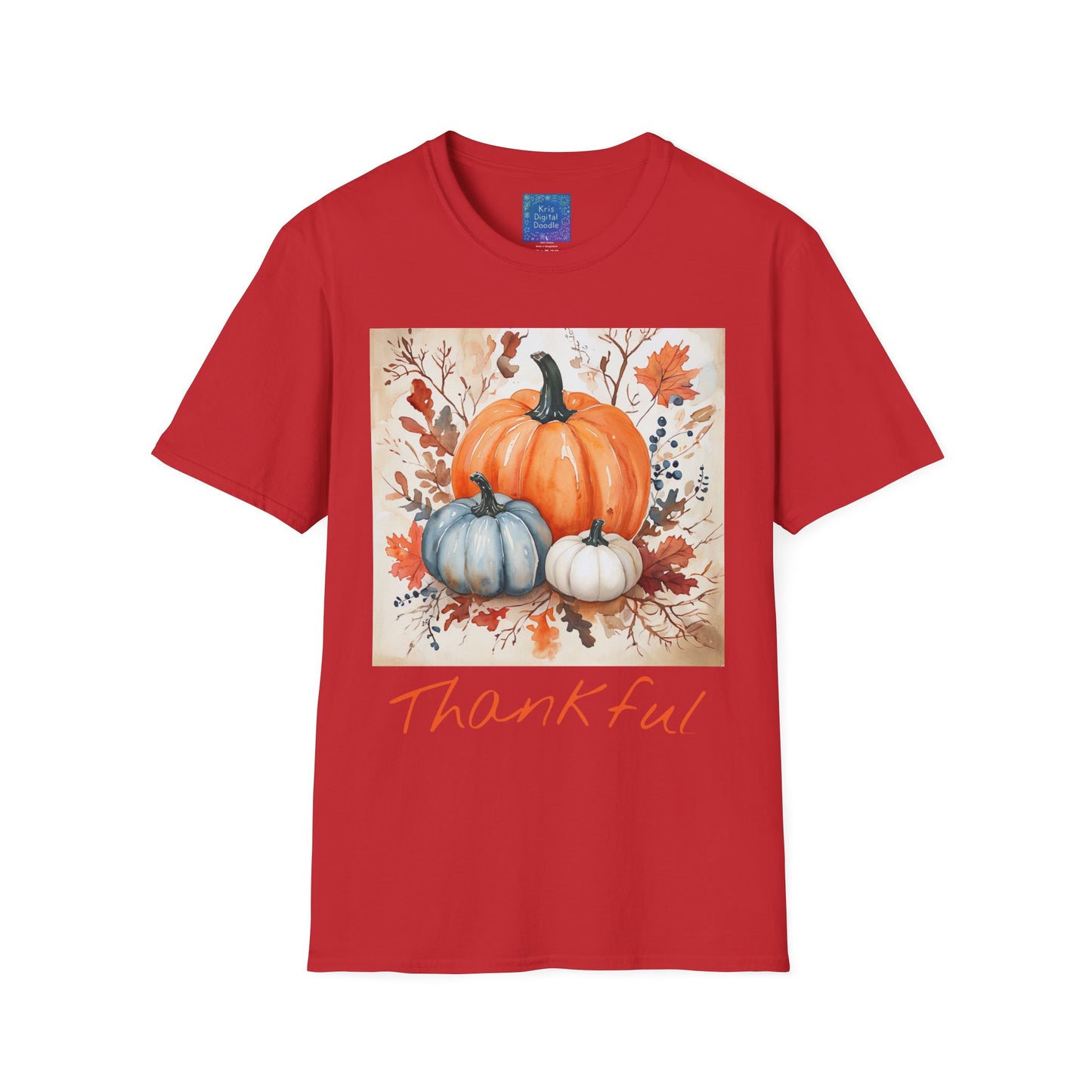 Thankful Pumpkin T-Shirt, Fall Harvest Graphic Tee