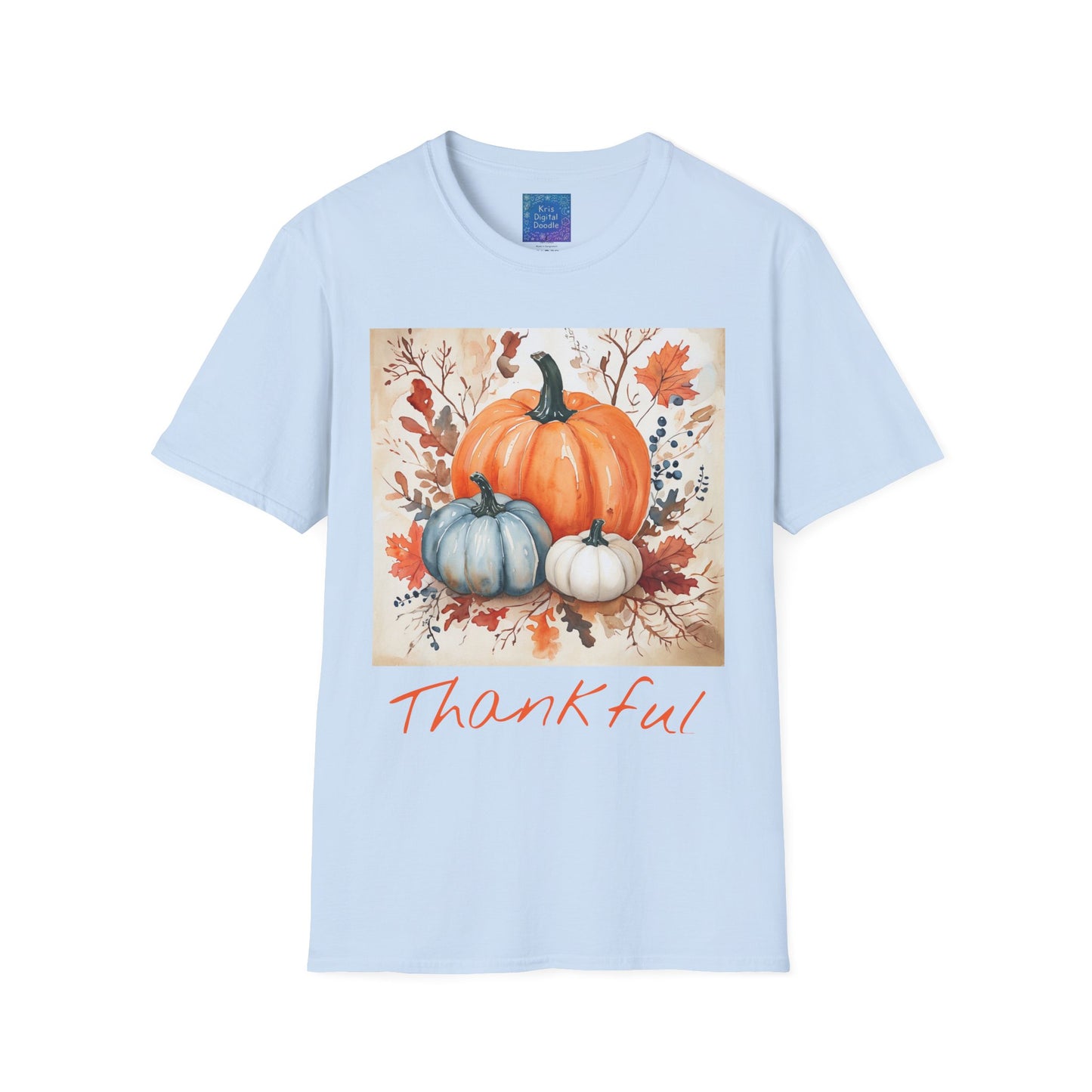 Thankful Pumpkin T-Shirt, Fall Harvest Graphic Tee