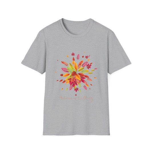 Autumn Is Calling Fall Leaves Graphic T Shirt Seasonal Fashion Tee Unisex Soft style T Shirt