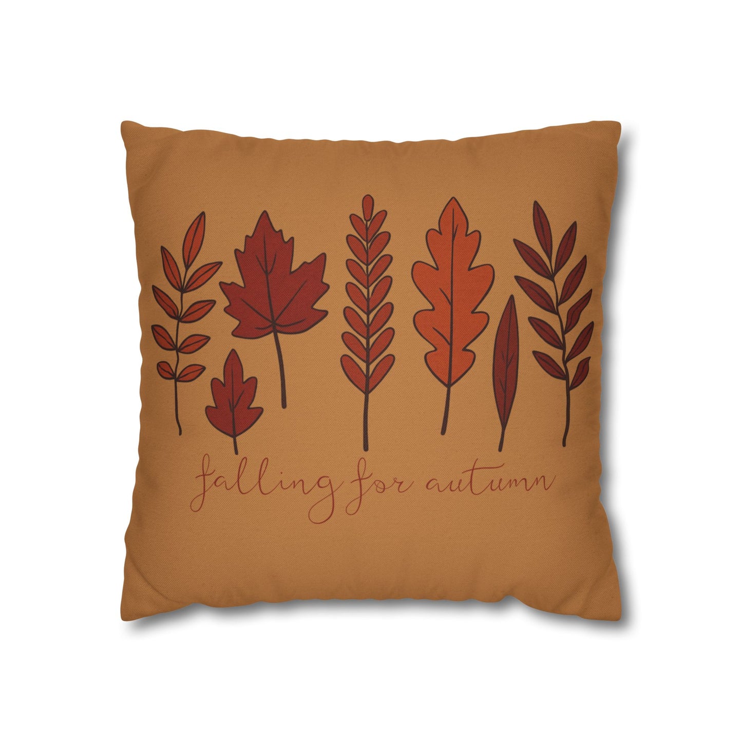 Falling for Autumn Leaves Pillow Cozy Fall Decorative Throw Cushion for Home Décor