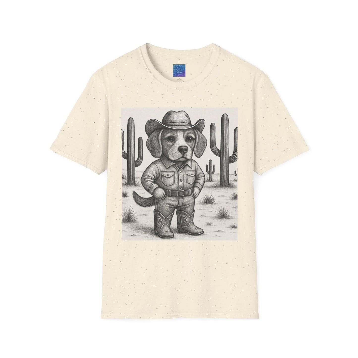 Cowboy Dog T-Shirt, Funny Western Desert Graphic Tee