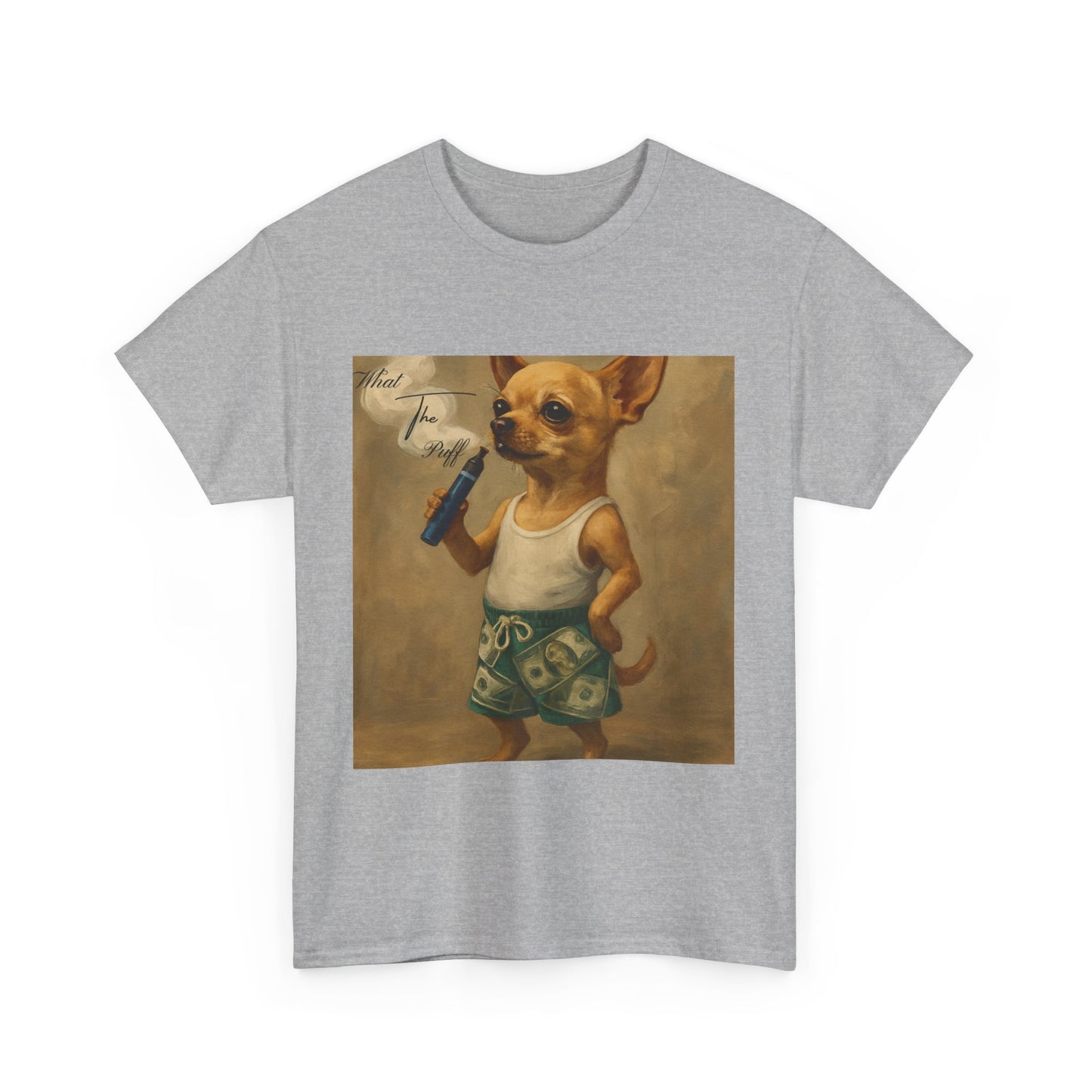 Urban What the Puff Chihuahua Streetwear Vape Graphic Tee