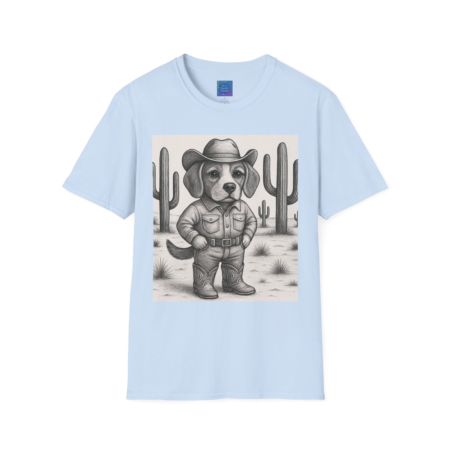Cowboy Dog T-Shirt, Funny Western Desert Graphic Tee