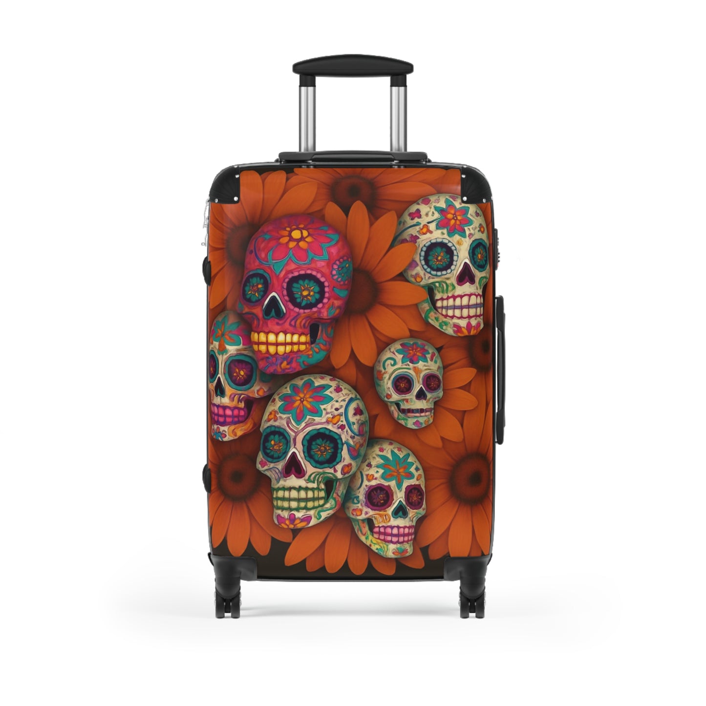 Sugar Skull Floral Luggage Day of the Dead Suitcase for Bold Travel Style Suitcase (Travel Tag sold Separately)