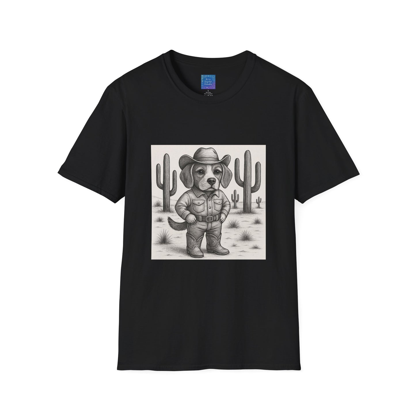 Cowboy Dog T-Shirt, Funny Western Desert Graphic Tee