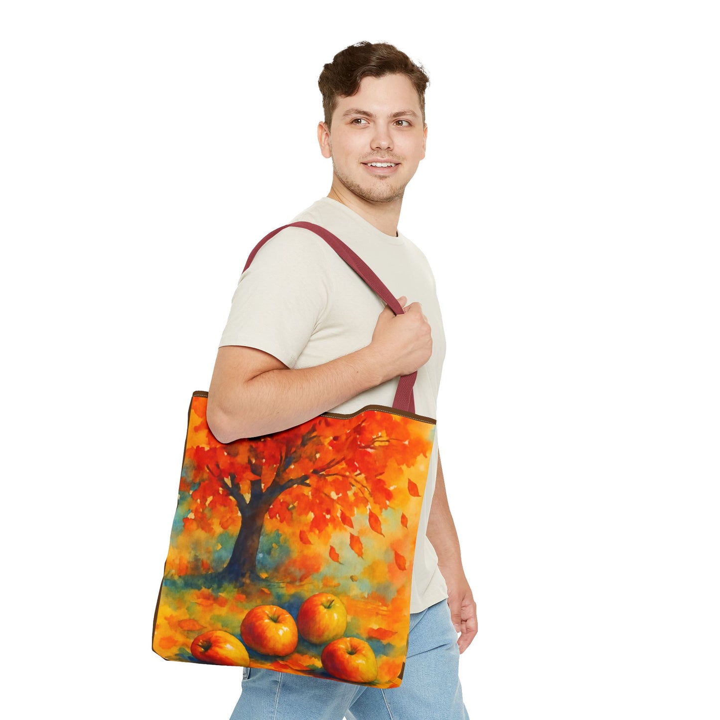 Autumn Apple Orchard Tote Bag Fall Harvest Reusable Shoulder Bag Tote Bag (AOP)