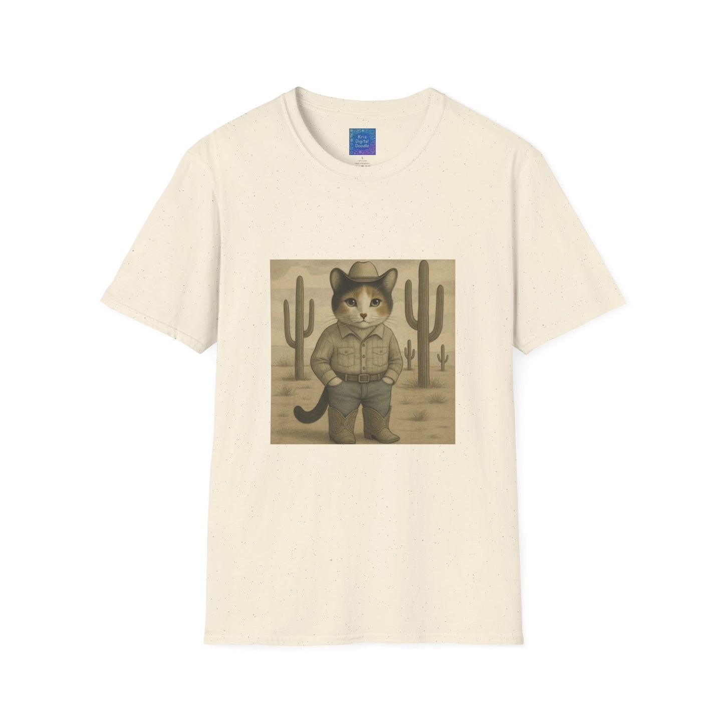 Cowboy Cat Western Graphic T-Shirt, Vintage Country Style Tee