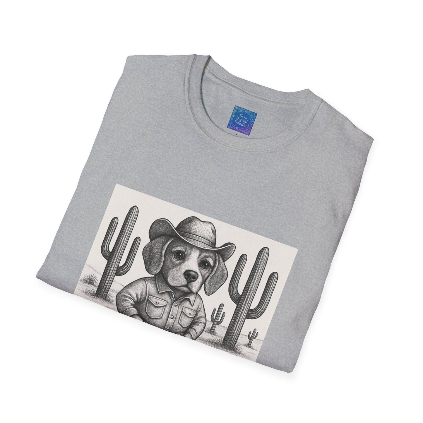 Cowboy Dog T-Shirt, Funny Western Desert Graphic Tee