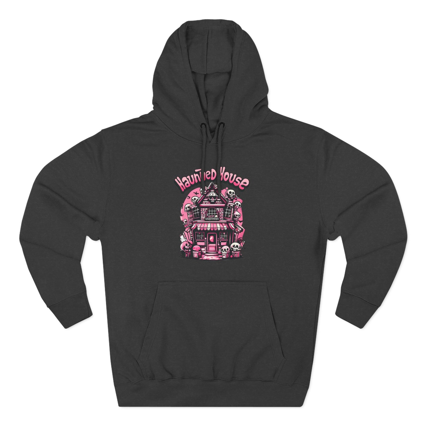 Haunted House Hoodie , Gothic Skull Graphic Halloween Sweatshirt