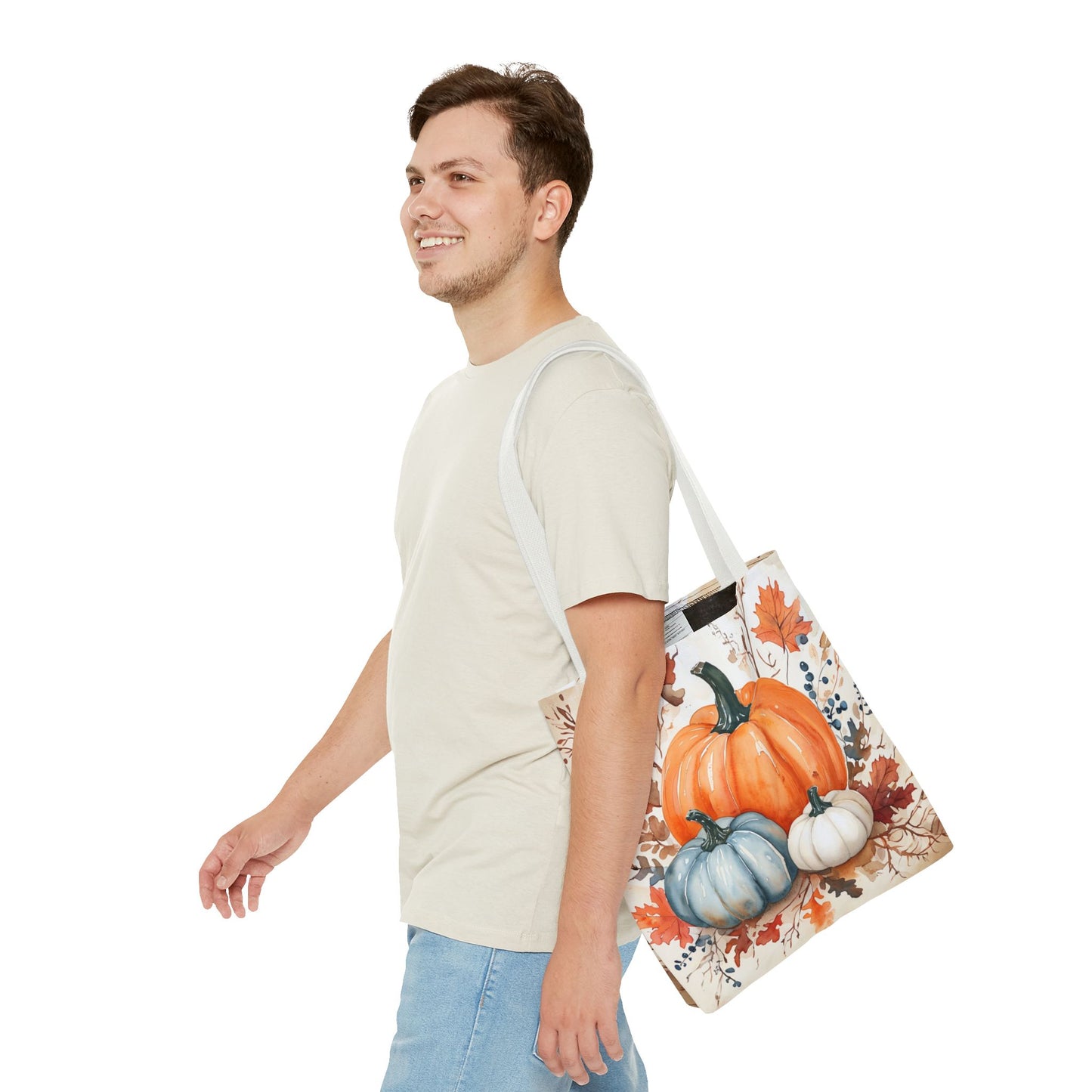 Pumpkin Harvest Tote Bag, Fall Farmhouse Autumn Market Bag