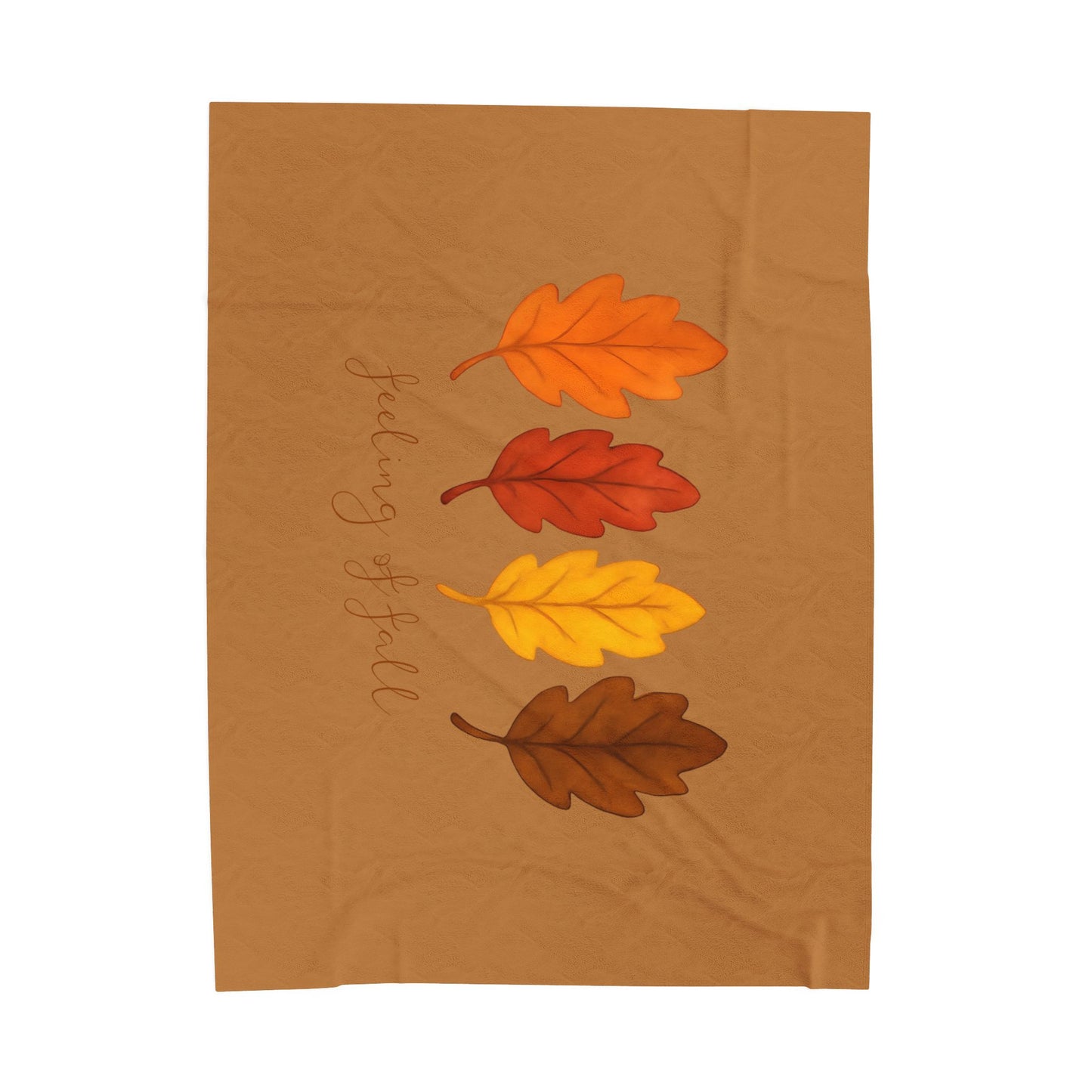 Feeling of Fall Blanket with Autumn Leaves, Cozy Fall Throw Blanket, Seasonal Fall Decor Bedding, Warm Autumn Home Blanket Gift
