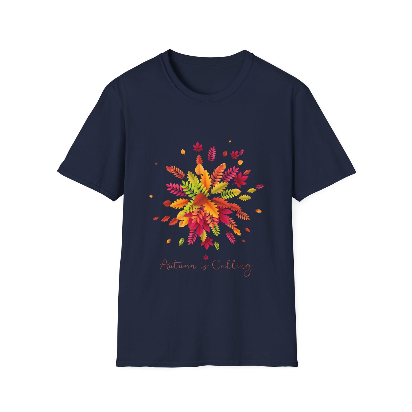 Autumn Is Calling Fall Leaves Graphic T Shirt Seasonal Fashion Tee Unisex Soft style T Shirt