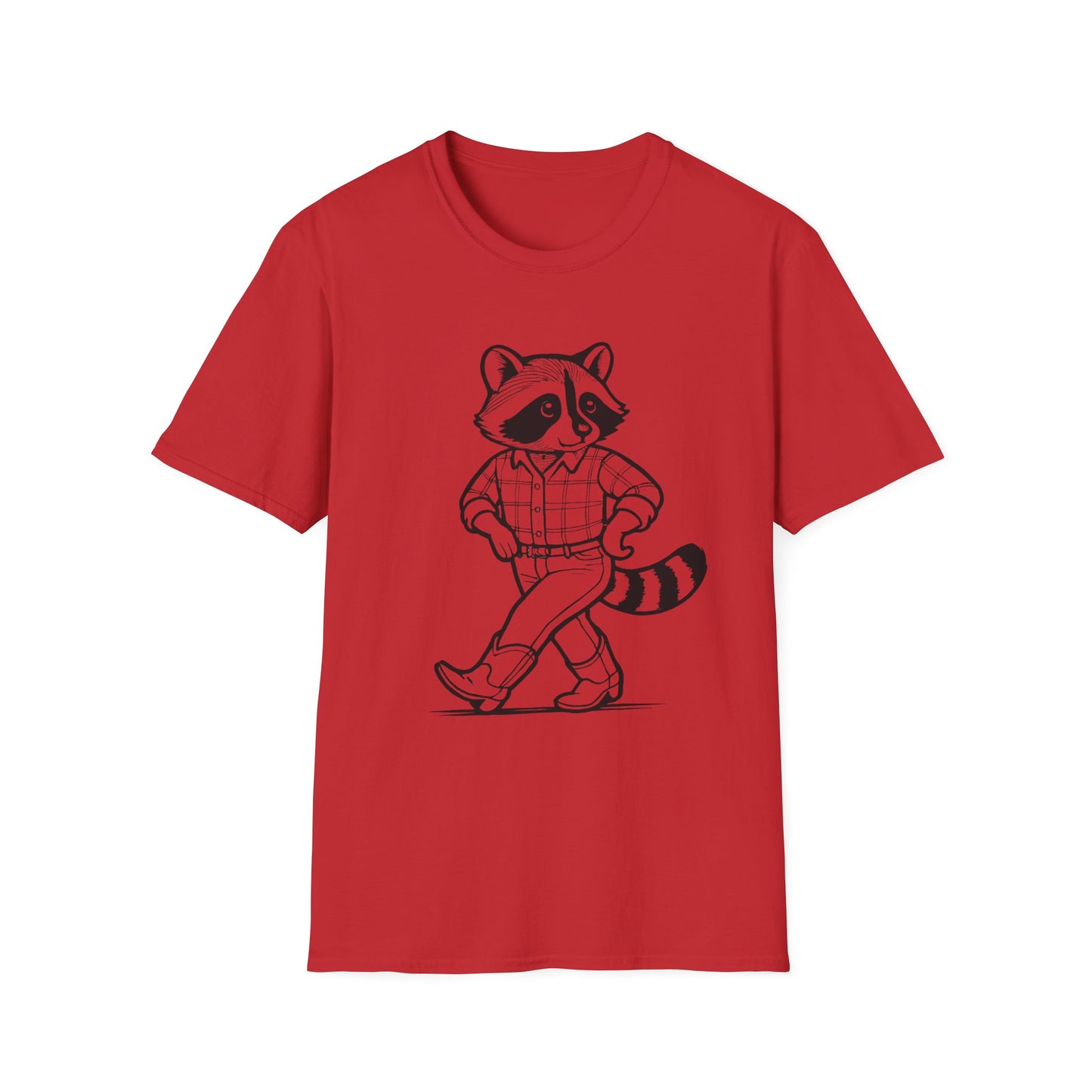Cowboy Raccoon Graphic Tee Western Country Animal Shirt