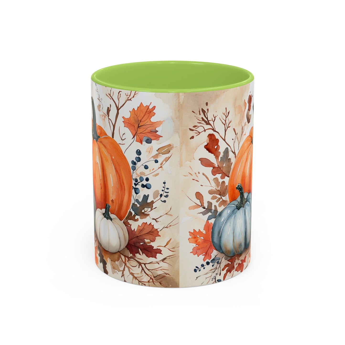 Pumpkin Fall Mug, Autumn Harvest Coffee Cup with Rustic Pumpkin Design