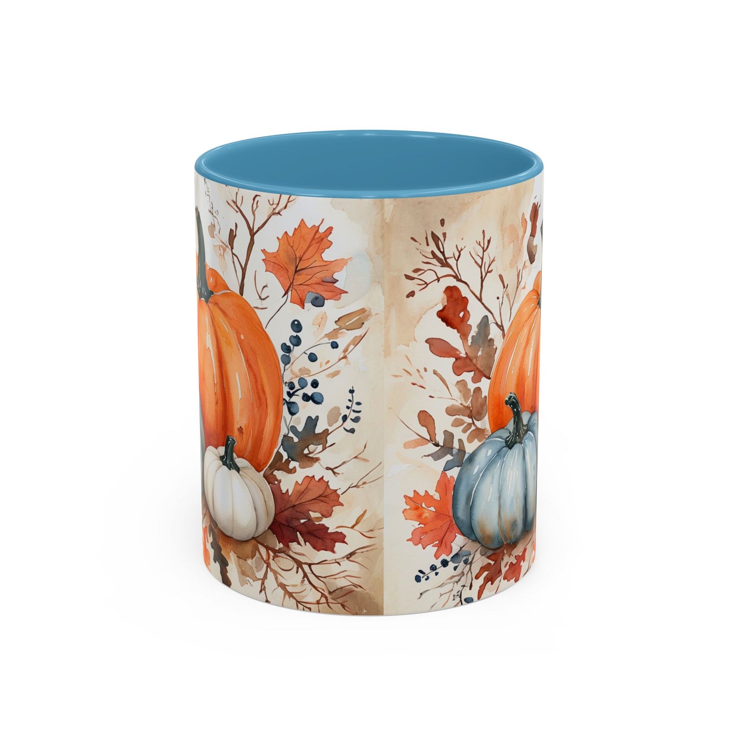 Pumpkin Fall Mug, Autumn Harvest Coffee Cup with Rustic Pumpkin Design