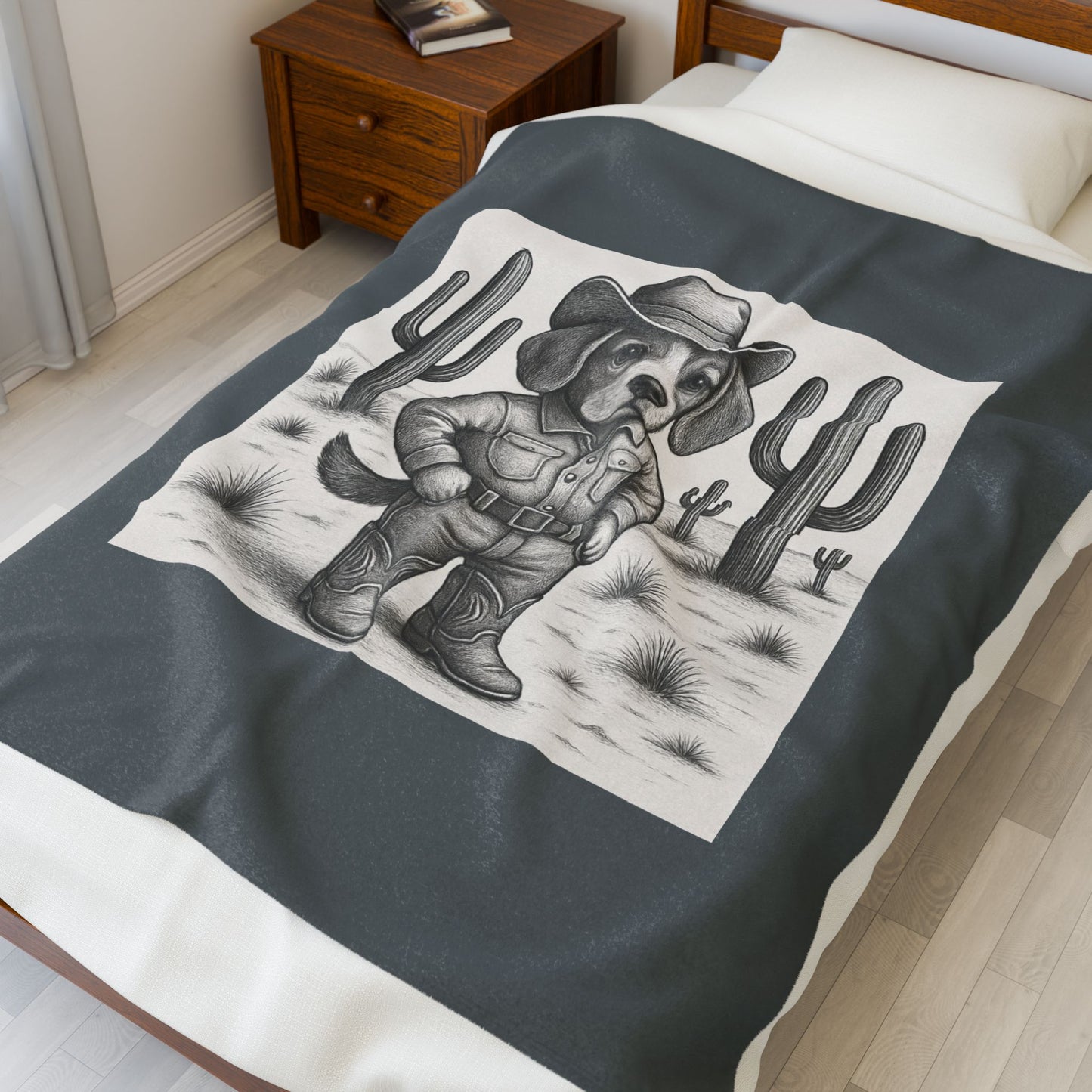 Western Cowboy Dog Blanket, Country Rustic Farmhouse Decor