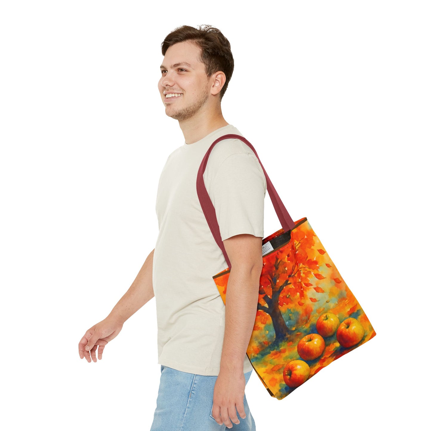 Autumn Apple Orchard Tote Bag Fall Harvest Reusable Shoulder Bag Tote Bag (AOP)