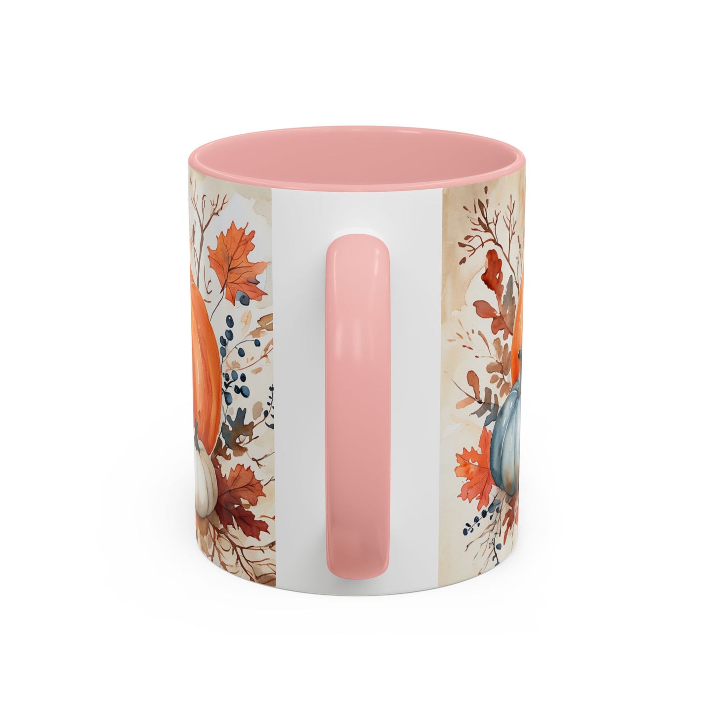Pumpkin Fall Mug, Autumn Harvest Coffee Cup with Rustic Pumpkin Design