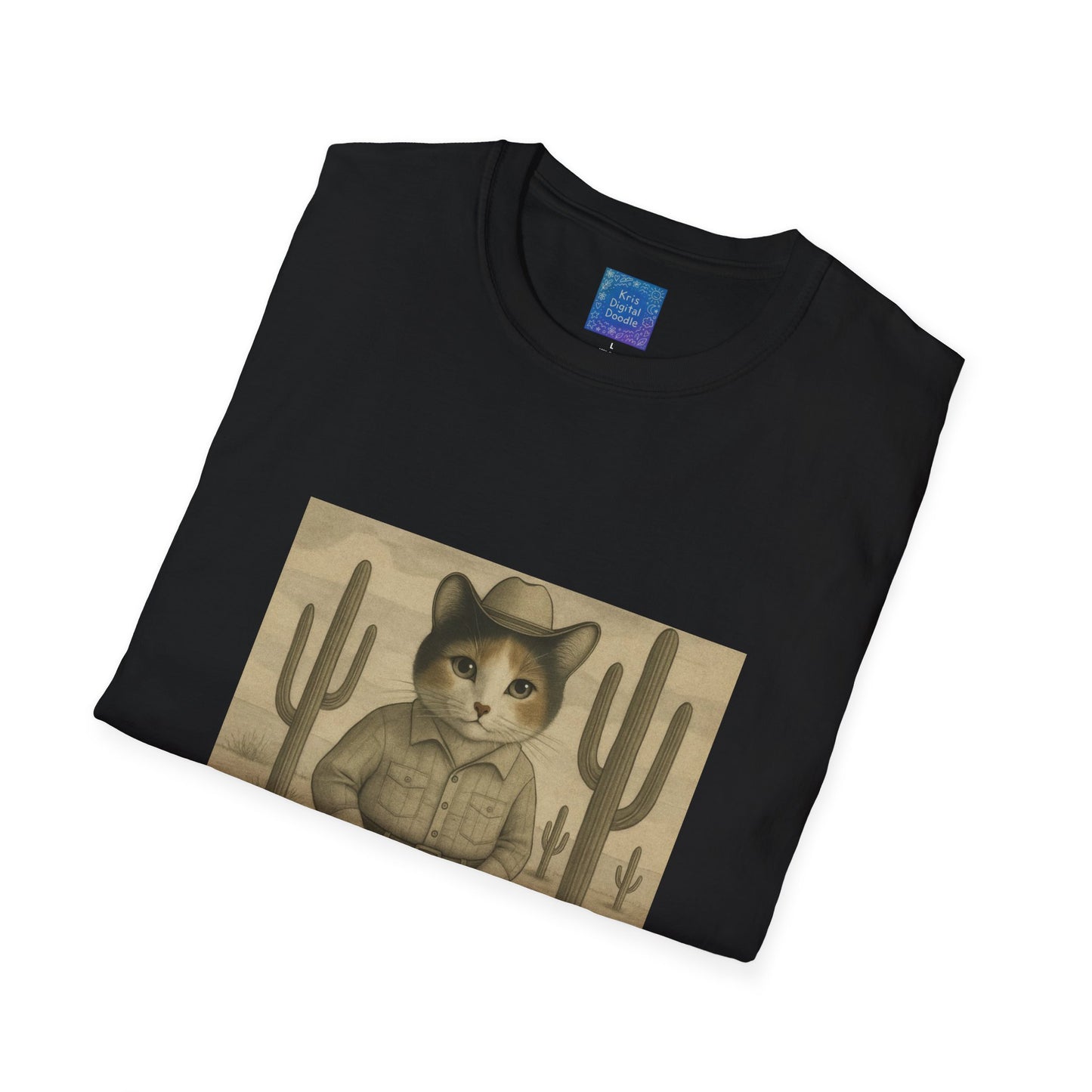 Cowboy Cat Western Graphic T-Shirt, Vintage Country Style Tee