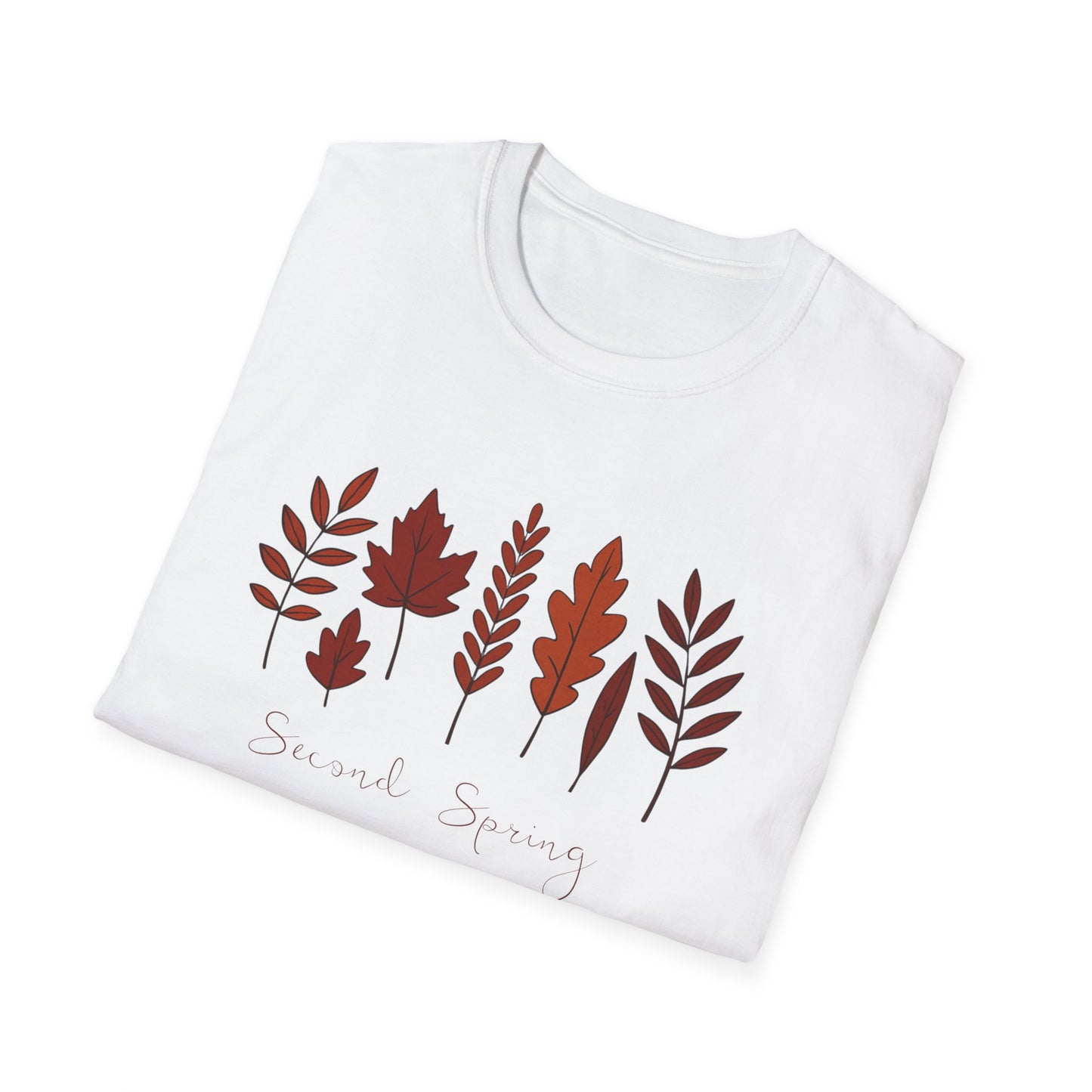 Second Spring Fall Shirt Autumn Leaves TShirt Neutral Cozy Thanksgiving Tee Fall Graphic Tee for Women Unisex TShirt