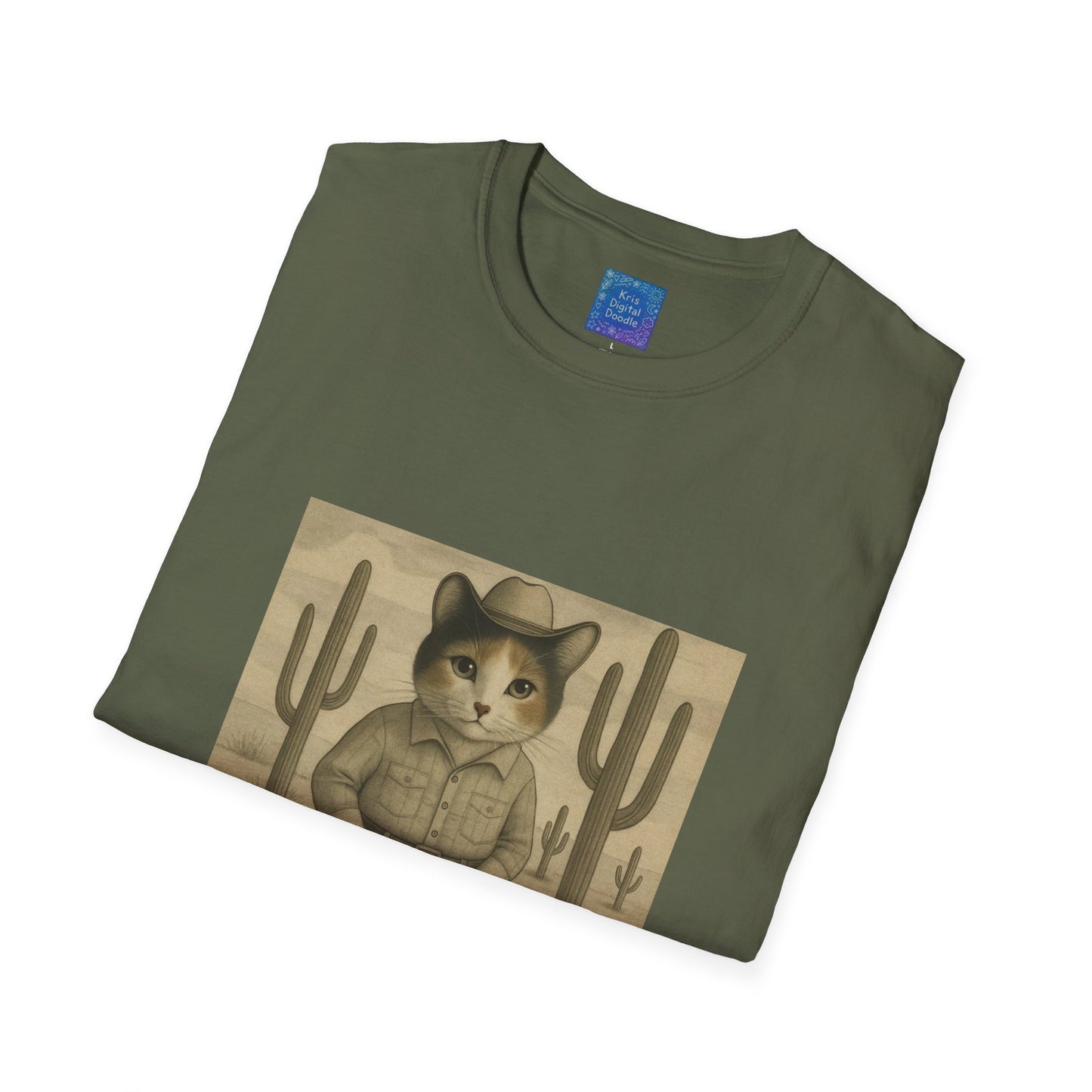 Cowboy Cat Western Graphic T-Shirt, Vintage Country Style Tee