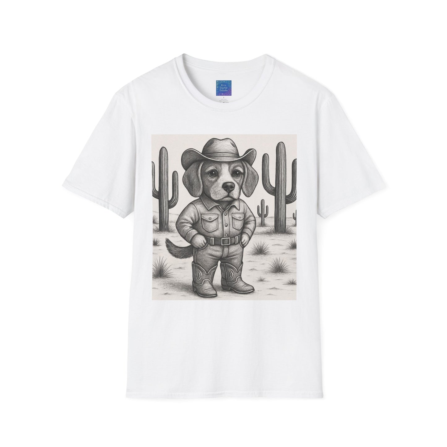Cowboy Dog T-Shirt, Funny Western Desert Graphic Tee