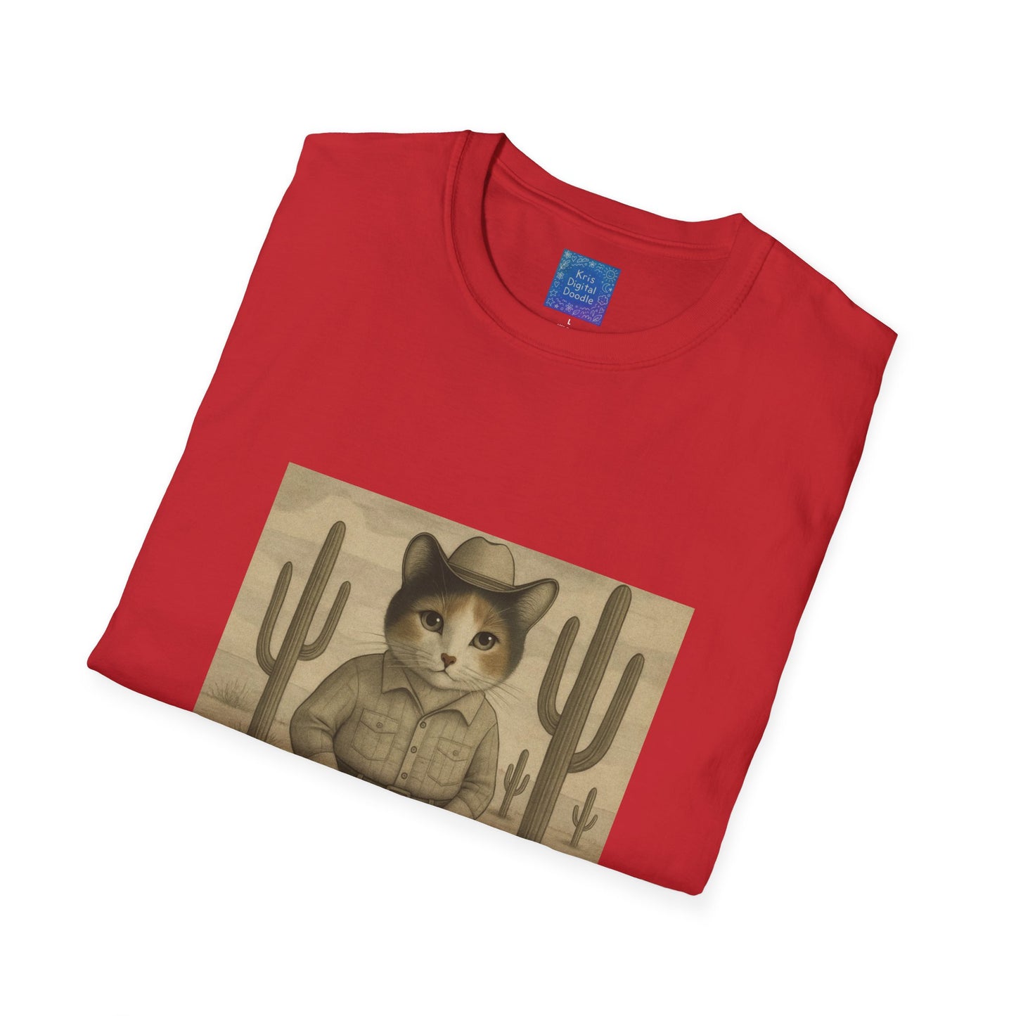 Cowboy Cat Western Graphic T-Shirt, Vintage Country Style Tee
