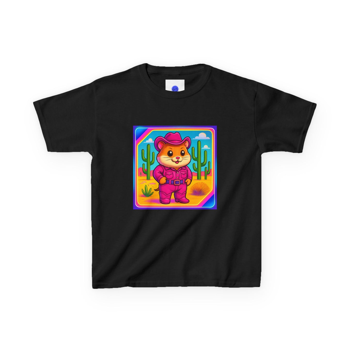 Whimsical Cowboy Hamster T-Shirt, Cute Western Desert Animal Tee, boys girls, unisex, cowgirl