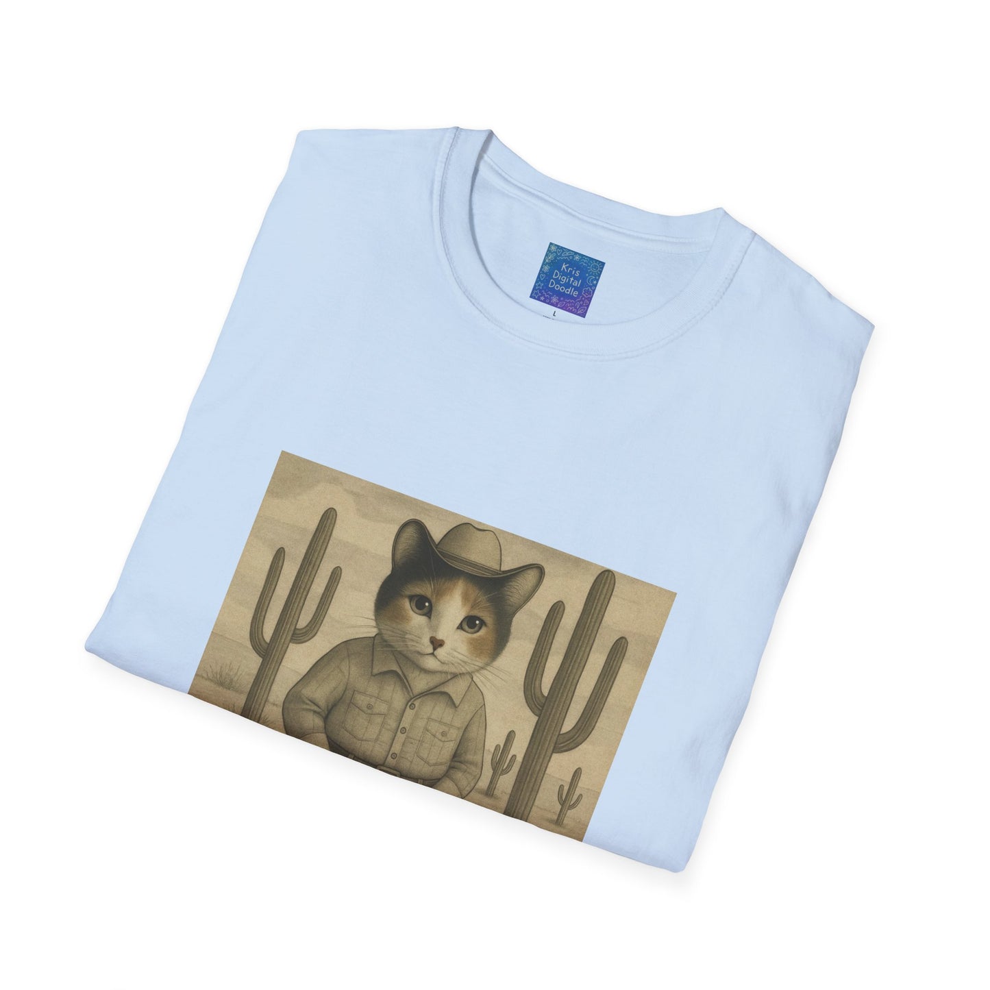 Cowboy Cat Western Graphic T-Shirt, Vintage Country Style Tee