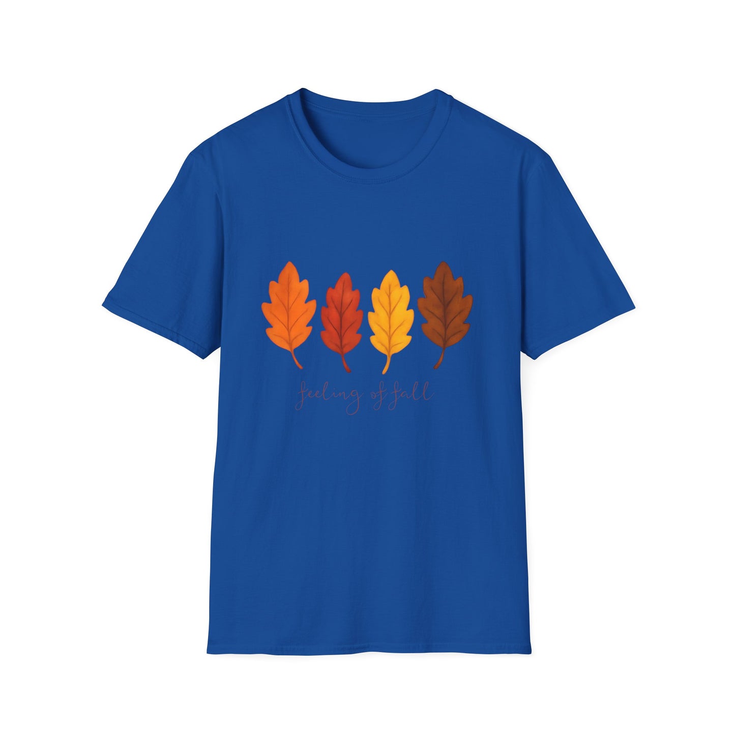 Feeling of Fall Leaves Shirt Cozy Autumn Graphic Tee Unisex Soft style T Shirt