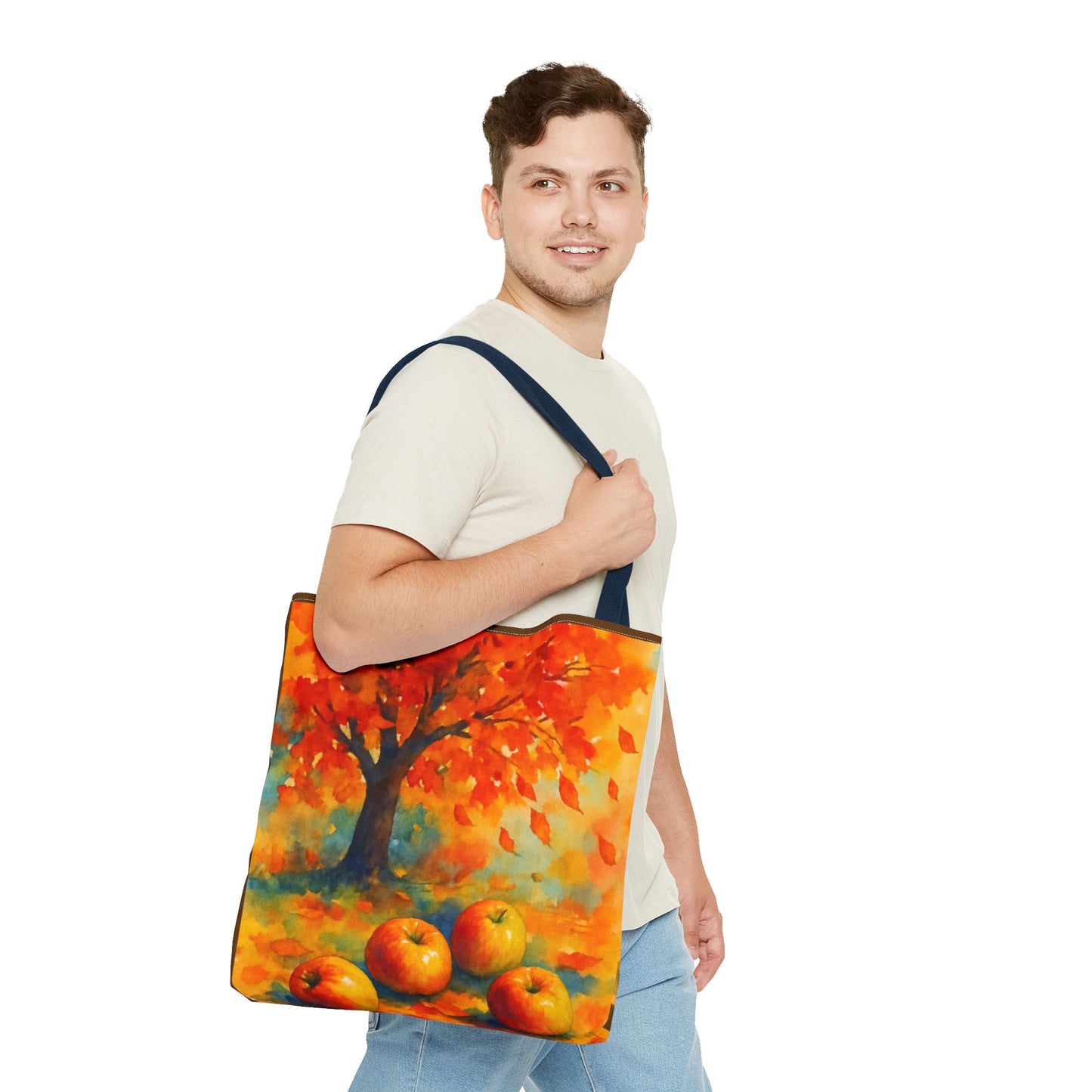 Autumn Apple Orchard Tote Bag Fall Harvest Reusable Shoulder Bag Tote Bag (AOP)