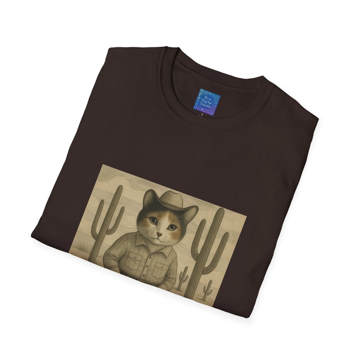 Cowboy Cat Western Graphic T-Shirt, Vintage Country Style Tee