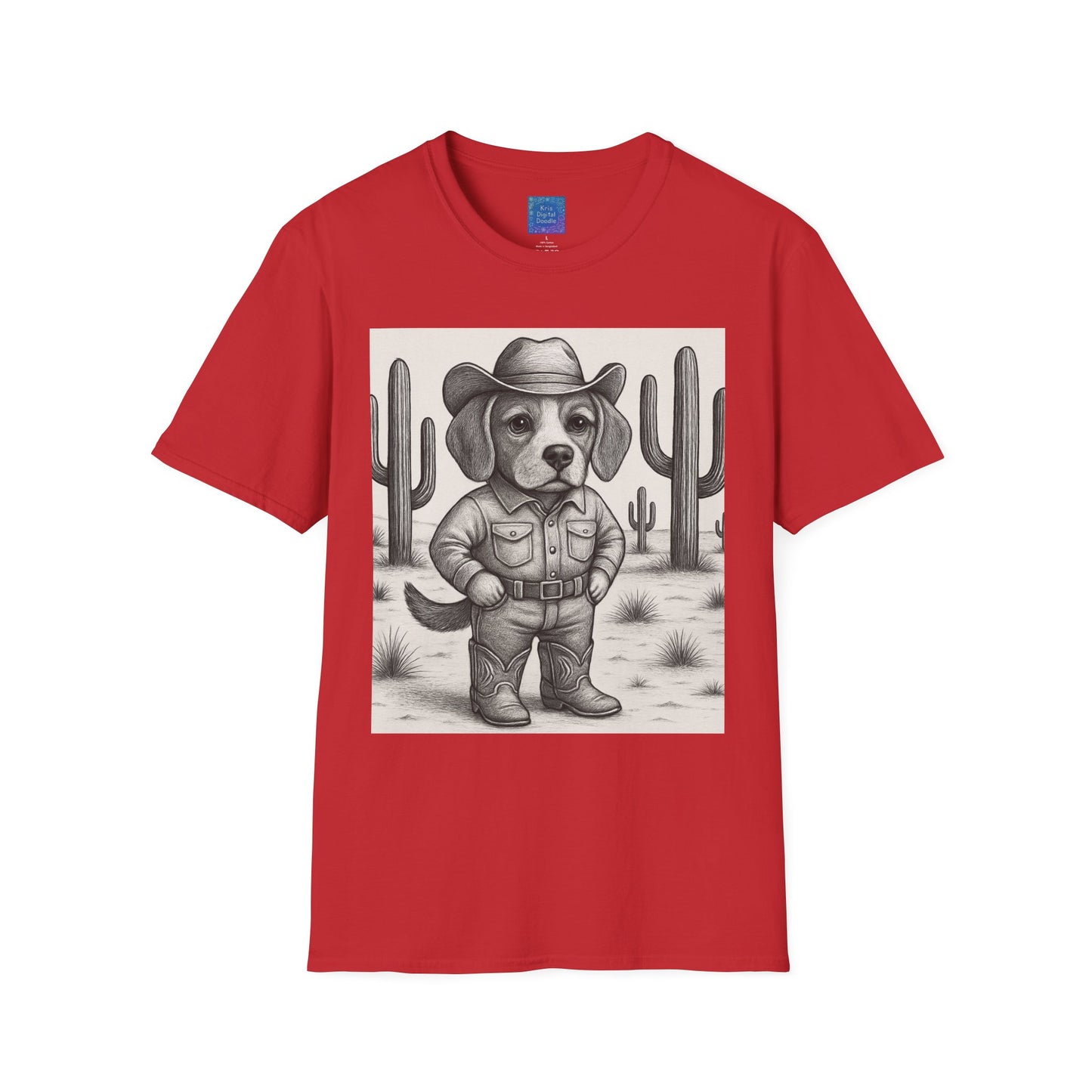 Cowboy Dog T-Shirt, Funny Western Desert Graphic Tee