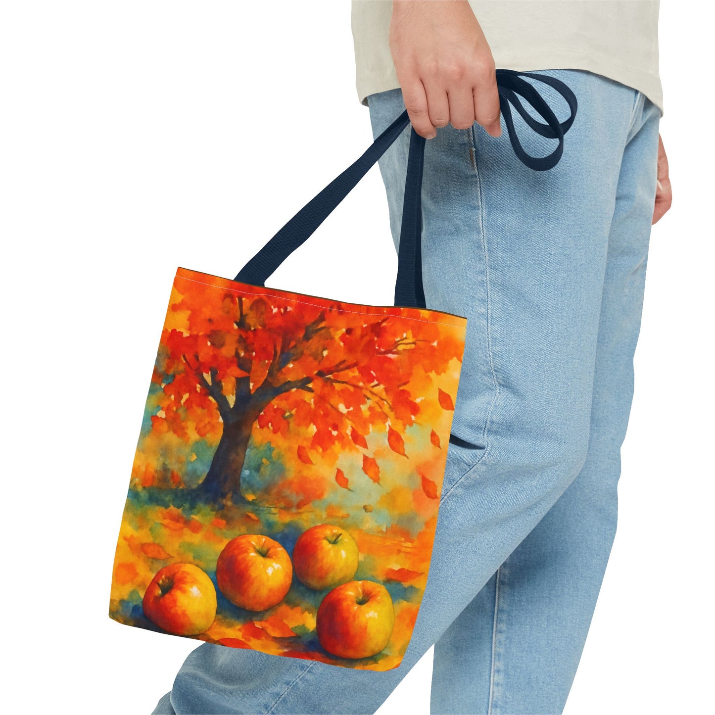 Autumn Apple Orchard Tote Bag Fall Harvest Reusable Shoulder Bag Tote Bag (AOP)
