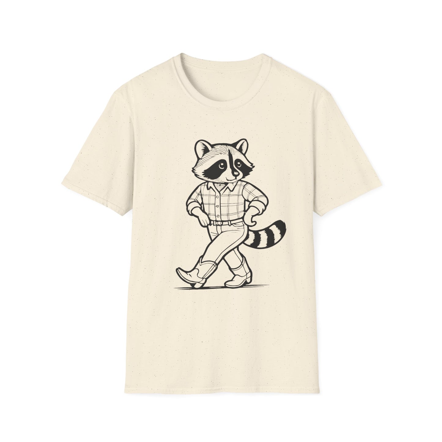 Cowboy Raccoon Graphic Tee Western Country Animal Shirt