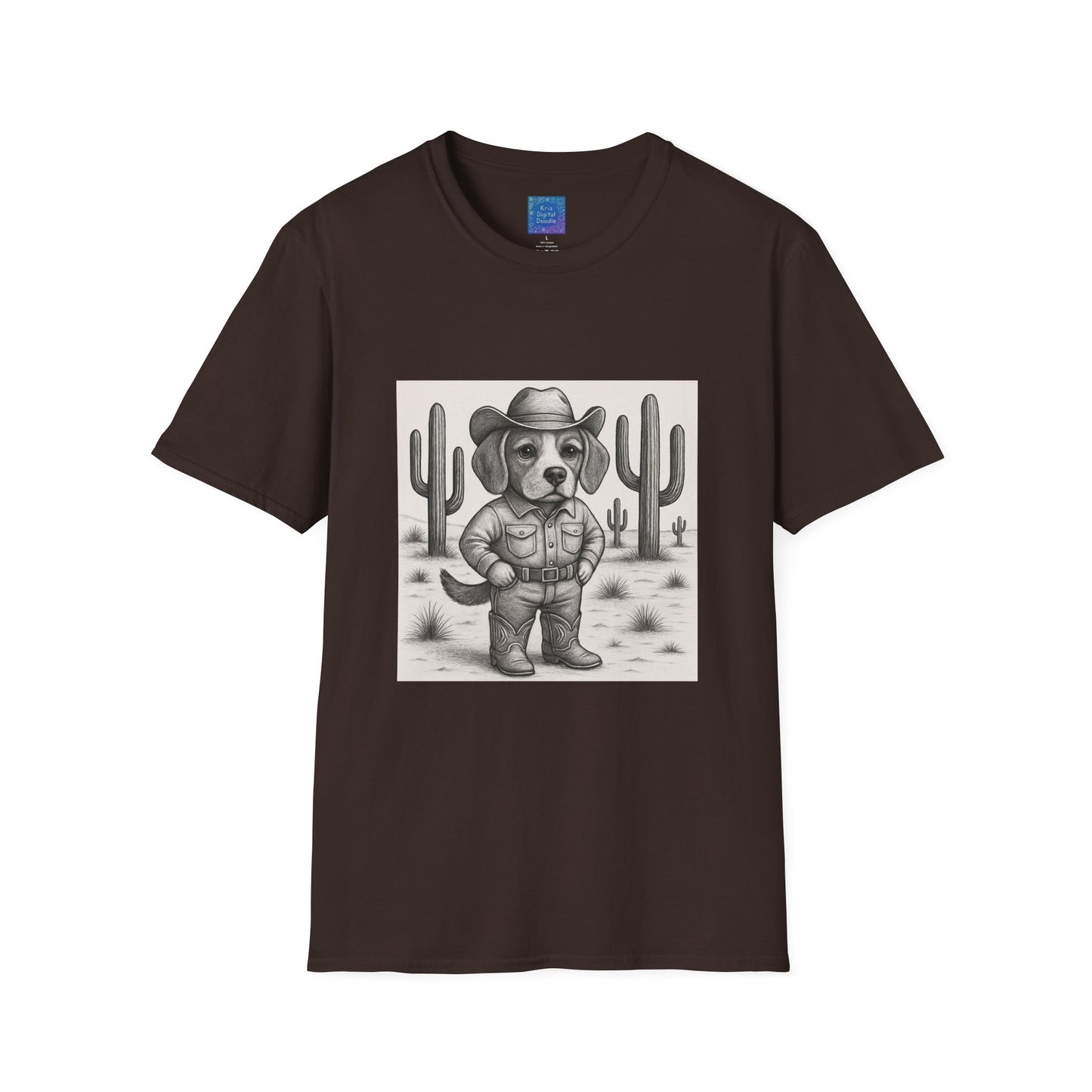 Cowboy Dog T-Shirt, Funny Western Desert Graphic Tee
