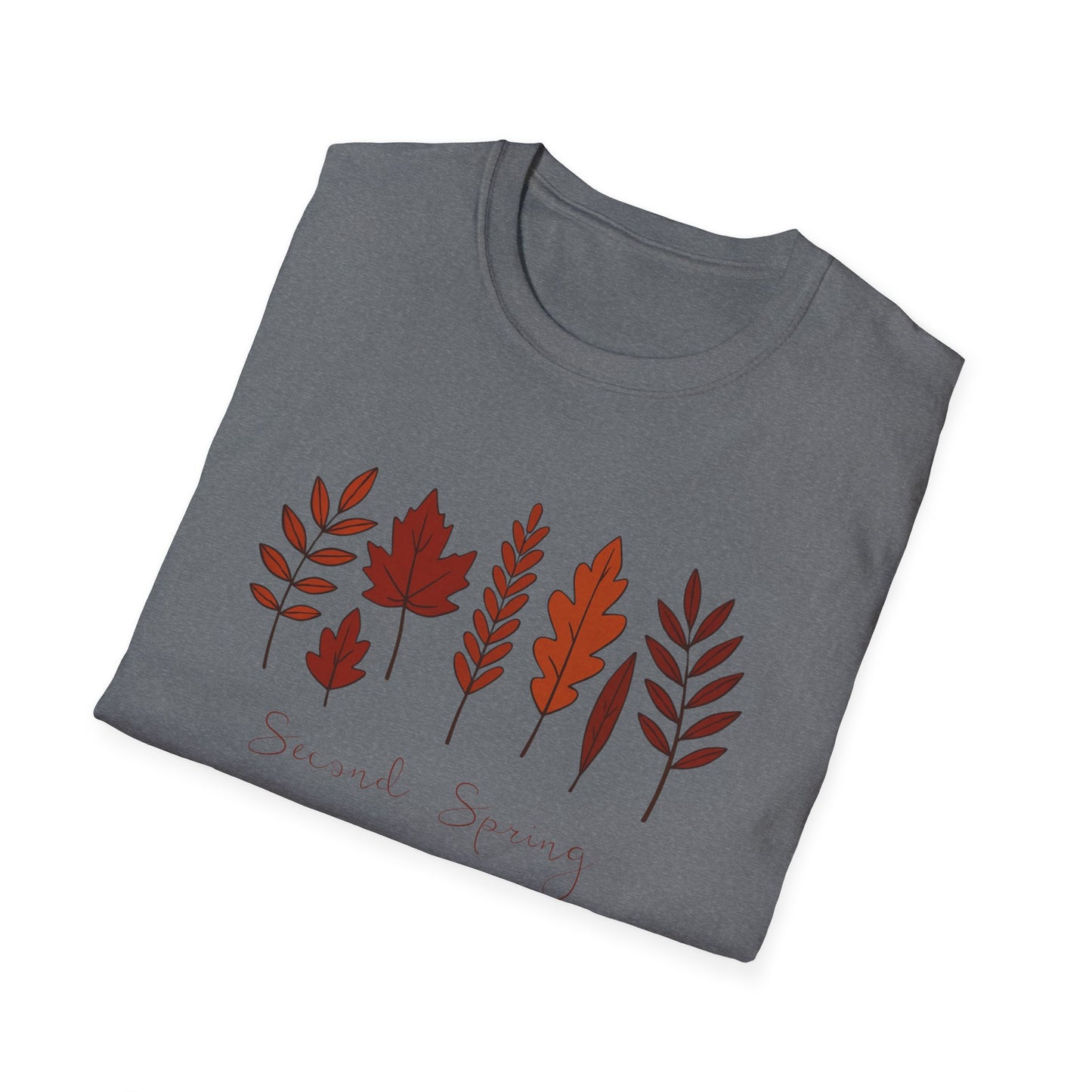Second Spring Fall Shirt Autumn Leaves TShirt Neutral Cozy Thanksgiving Tee Fall Graphic Tee for Women Unisex TShirt