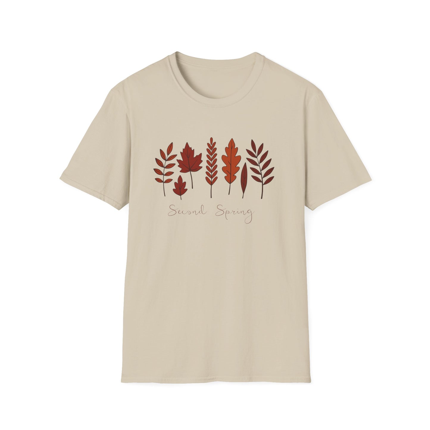 Second Spring Fall Shirt Autumn Leaves TShirt Neutral Cozy Thanksgiving Tee Fall Graphic Tee for Women Unisex TShirt