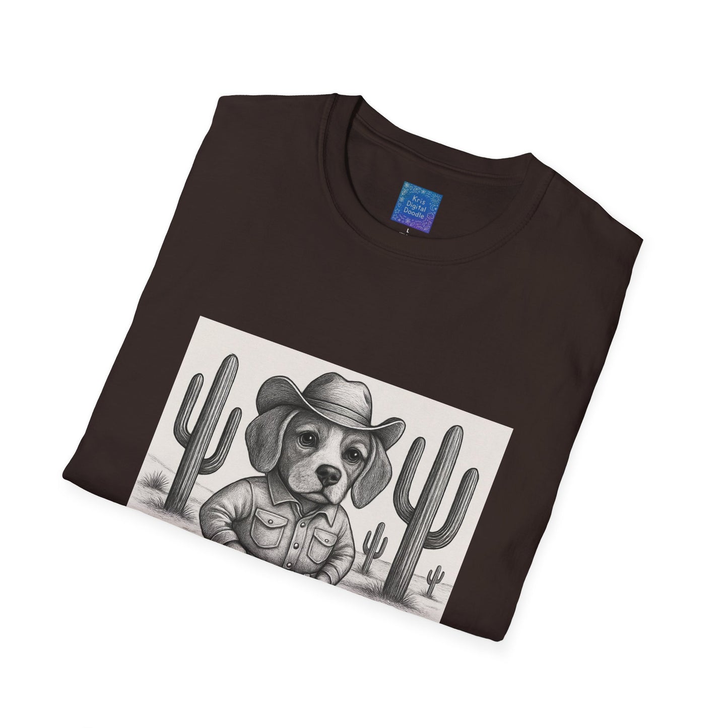 Cowboy Dog T-Shirt, Funny Western Desert Graphic Tee