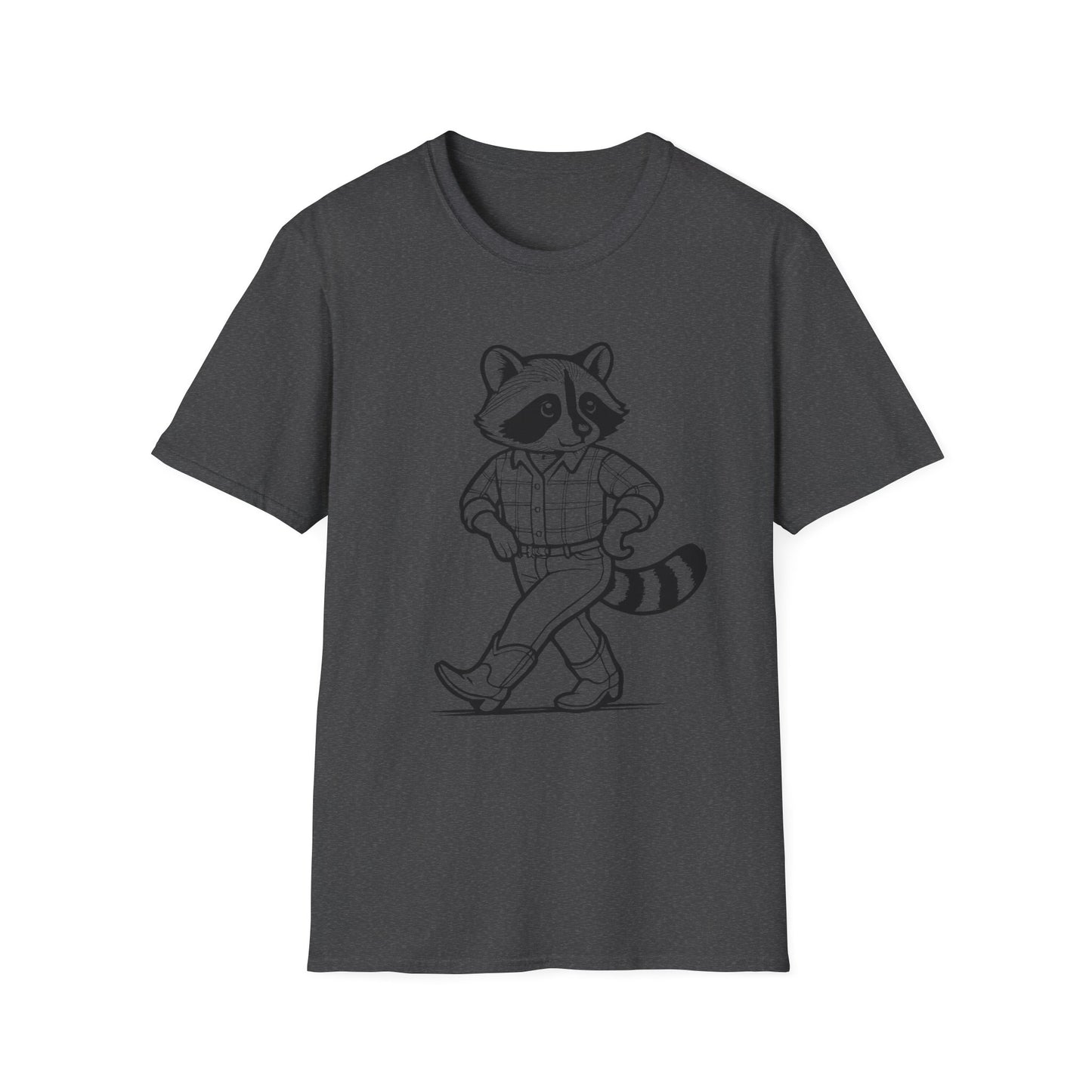 Cowboy Raccoon Graphic Tee Western Country Animal Shirt
