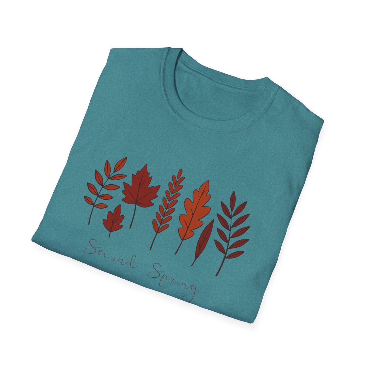 Second Spring Fall Shirt Autumn Leaves TShirt Neutral Cozy Thanksgiving Tee Fall Graphic Tee for Women Unisex TShirt