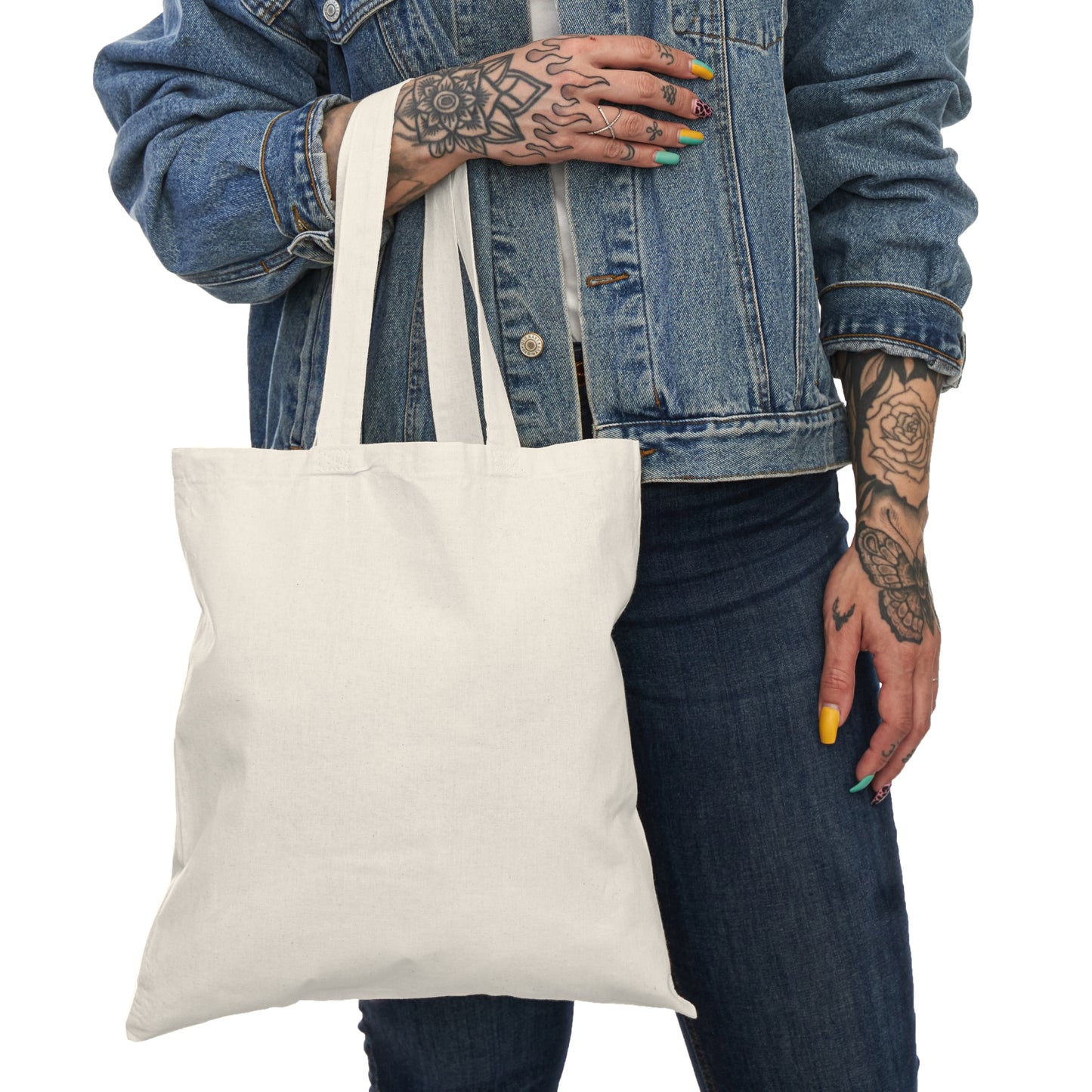 Cute Trick or Treat Raccoon Tote Bag with Black Cat Halloween Canvas Bag