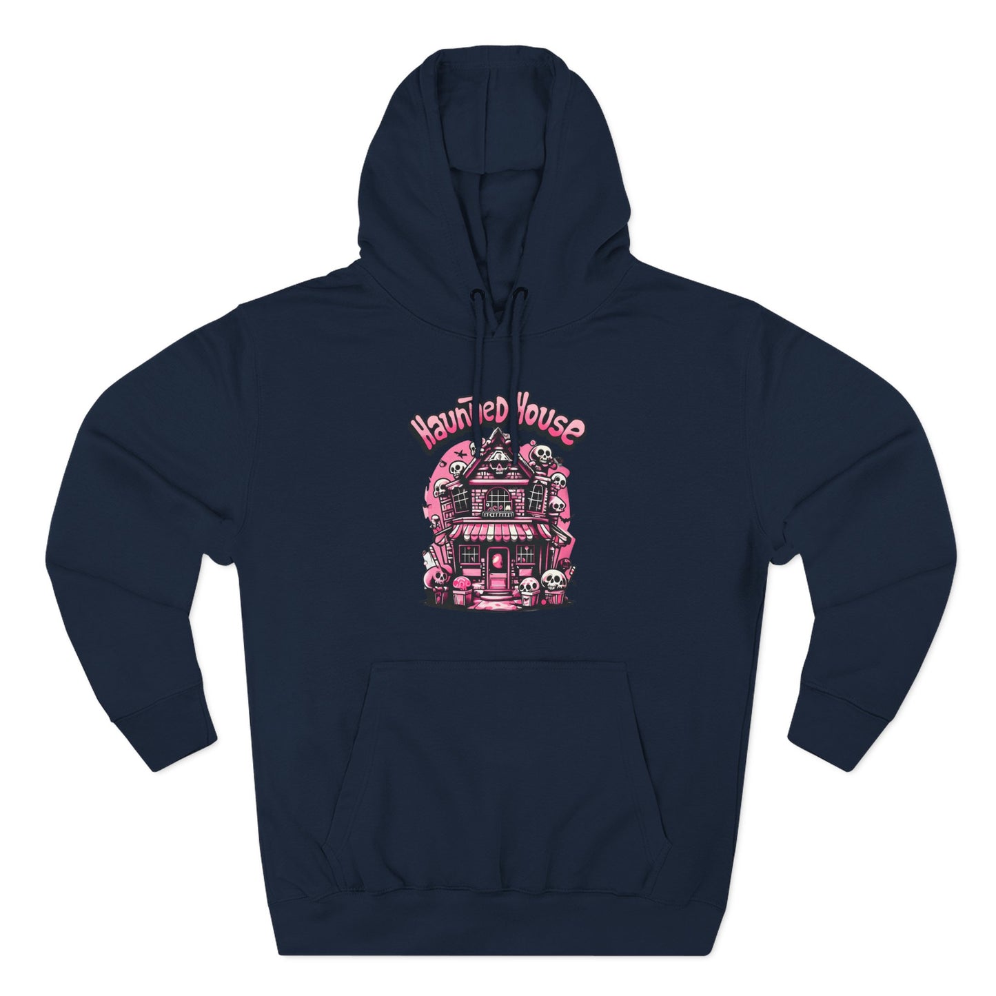 Haunted House Hoodie , Gothic Skull Graphic Halloween Sweatshirt