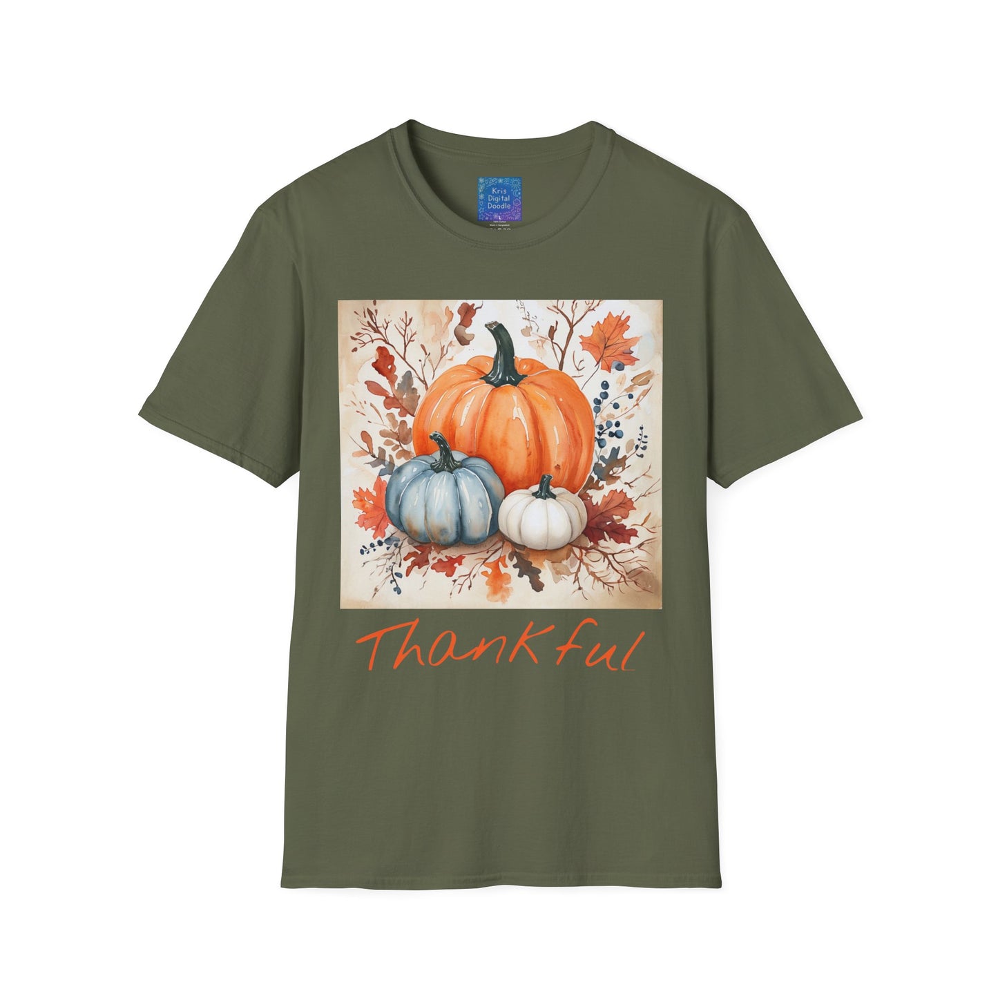 Thankful Pumpkin T-Shirt, Fall Harvest Graphic Tee