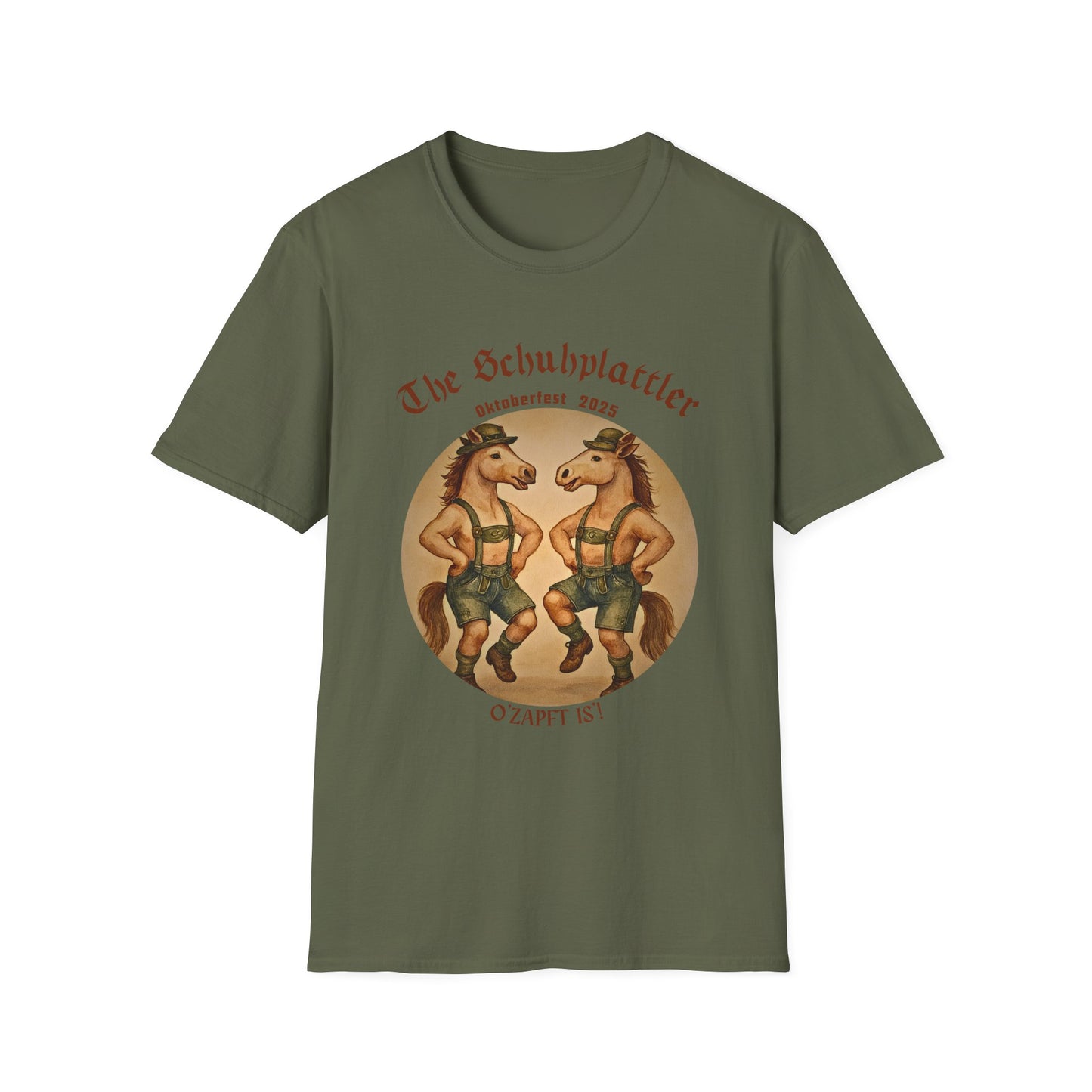 Oktoberfest Horse Dancer T Shirt Funny Bavarian Schuhplattler Tee Unisex Soft style T Shirt