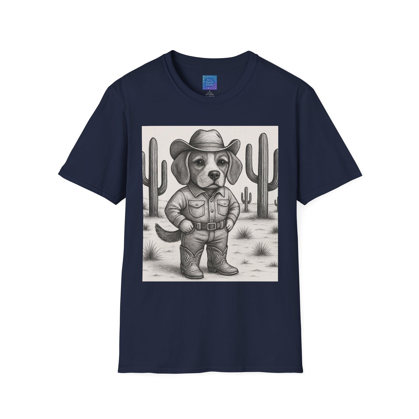 Cowboy Dog T-Shirt, Funny Western Desert Graphic Tee