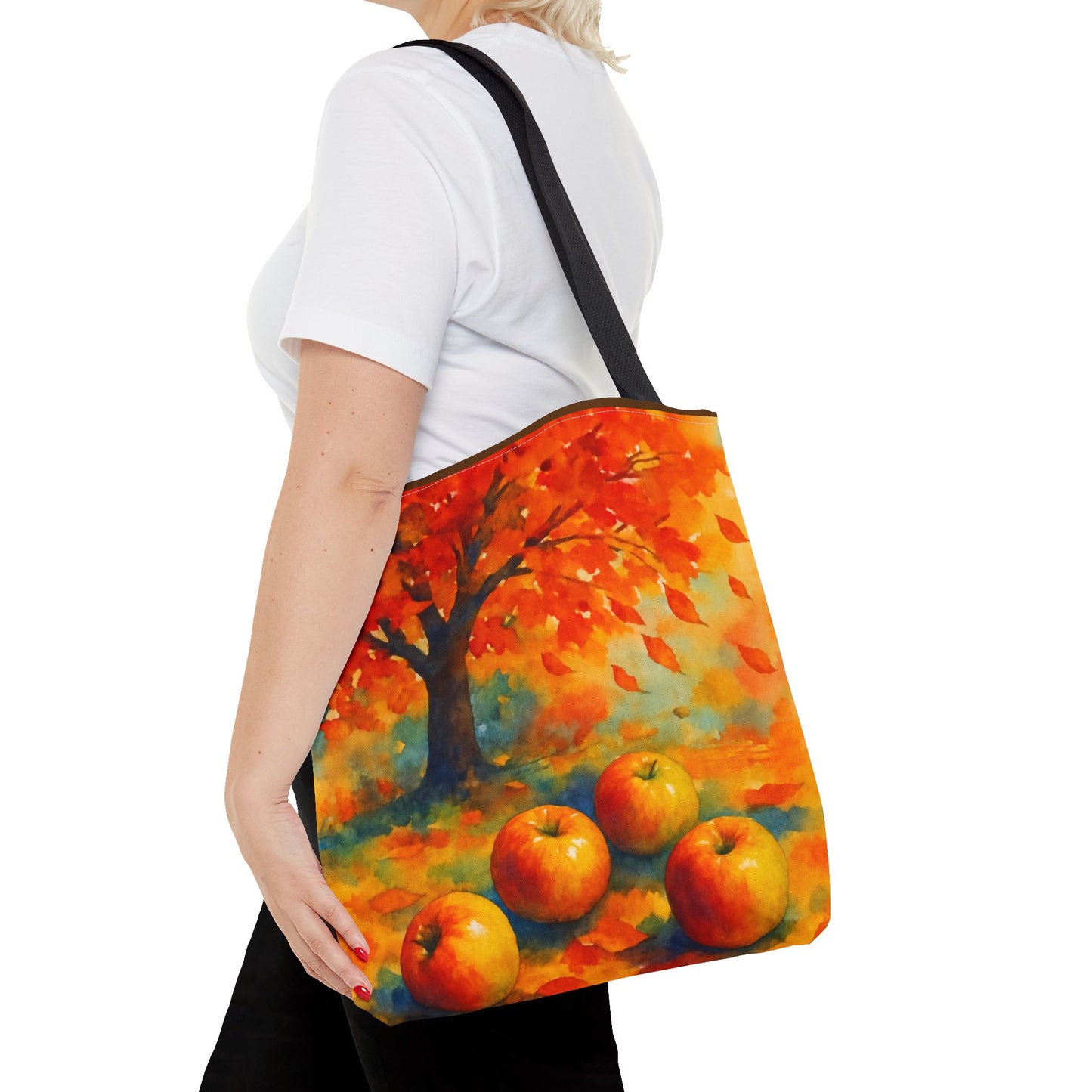 Autumn Apple Orchard Tote Bag Fall Harvest Reusable Shoulder Bag Tote Bag (AOP)