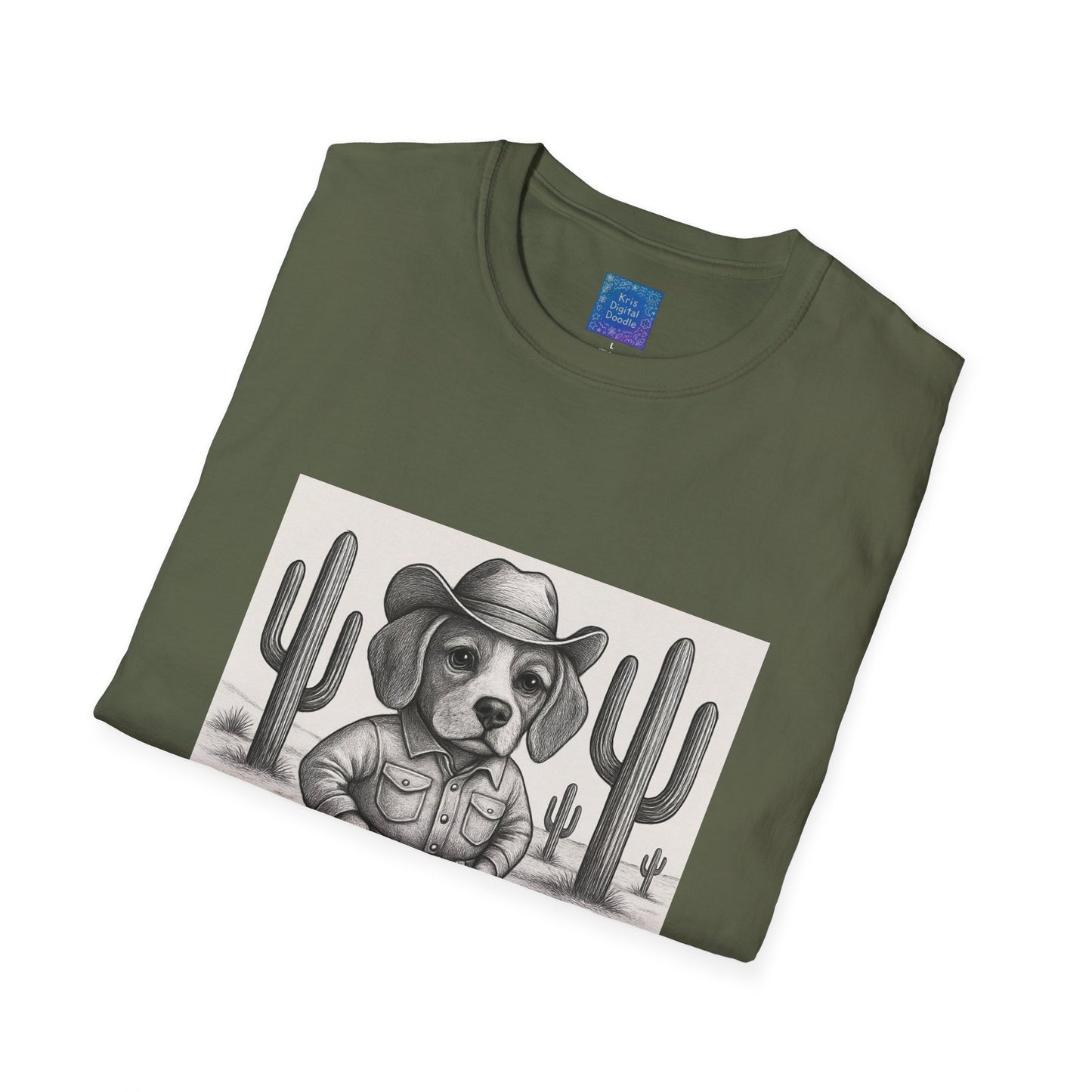 Cowboy Dog T-Shirt, Funny Western Desert Graphic Tee