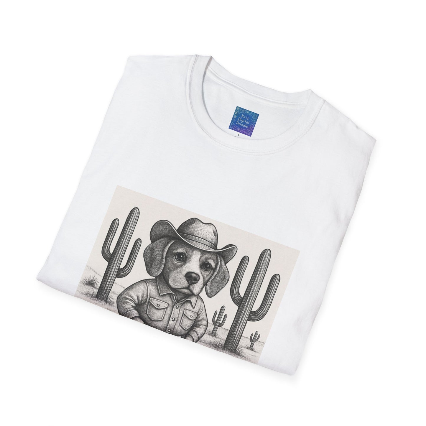 Cowboy Dog T-Shirt, Funny Western Desert Graphic Tee