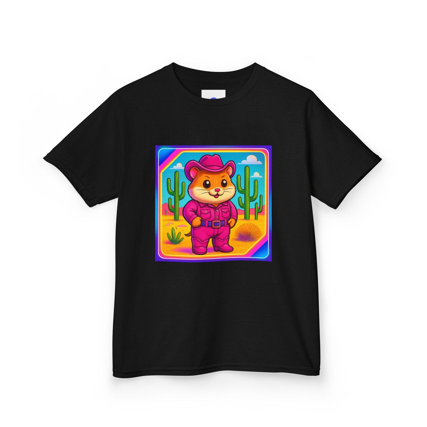 Whimsical Cowboy Hamster T-Shirt, Cute Western Desert Animal Tee, boys girls, unisex, cowgirl